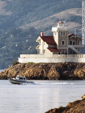 San Francisco's 19th-century East Brother Lighthouse sits on an isolated land bank overlooking the glittering city and spectacular Mount Tamalpais. Today, guests can stay in the station's pretty guesthouse. 